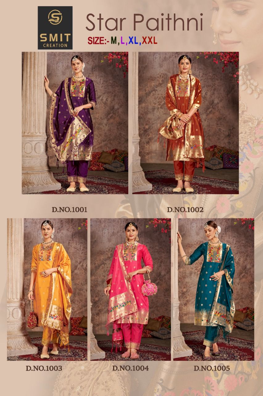 Smit Star Paithni Fancy Festive Wear Wholesale Readymade Suits